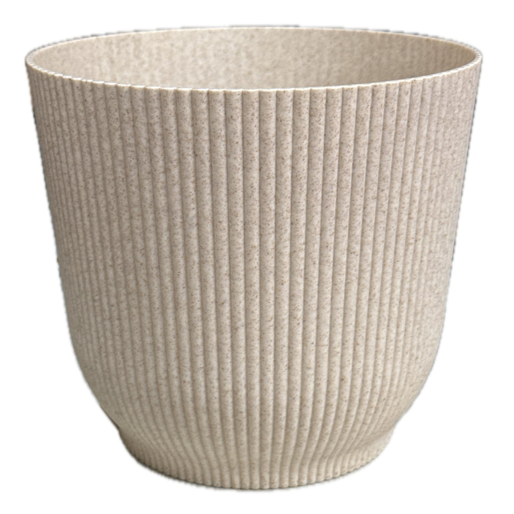 Vertical Stripe Cover Pot - Corn