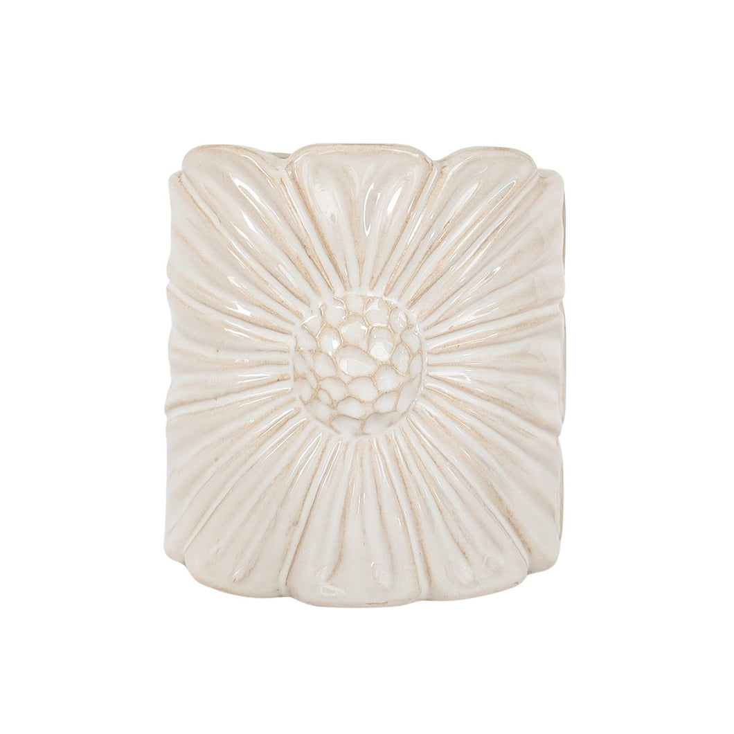 Daisy Planter White