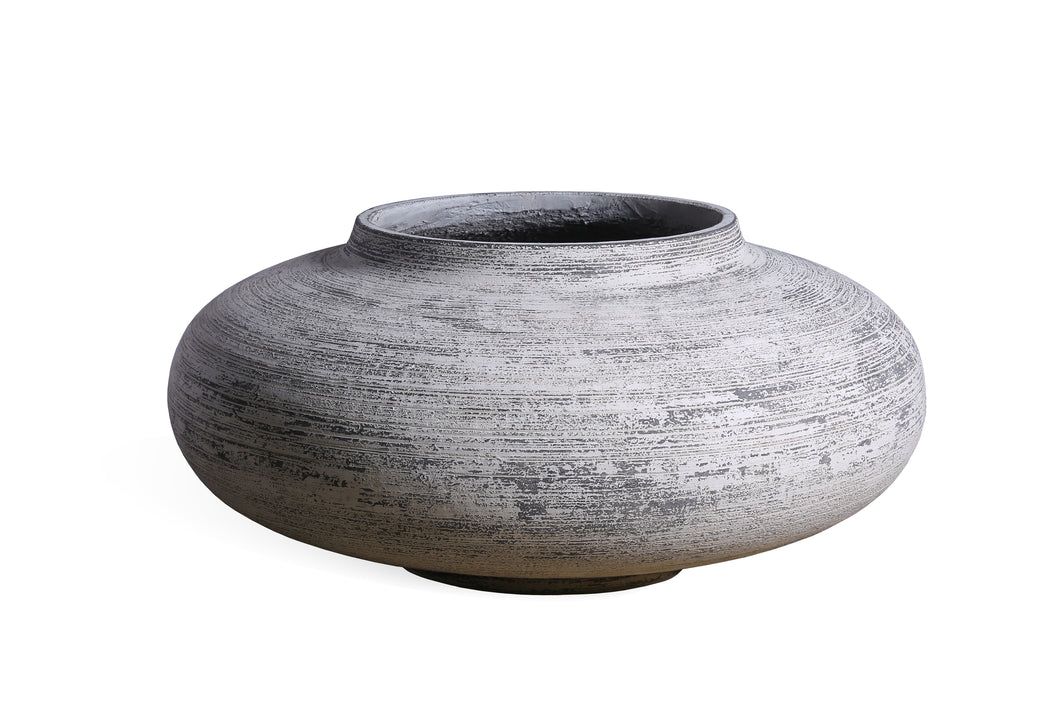 Drift Oval Pot - White