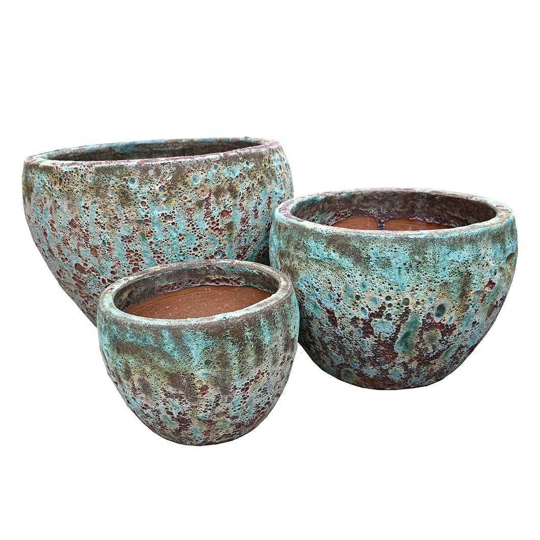 Seafoam Bermuda Planter Aqua