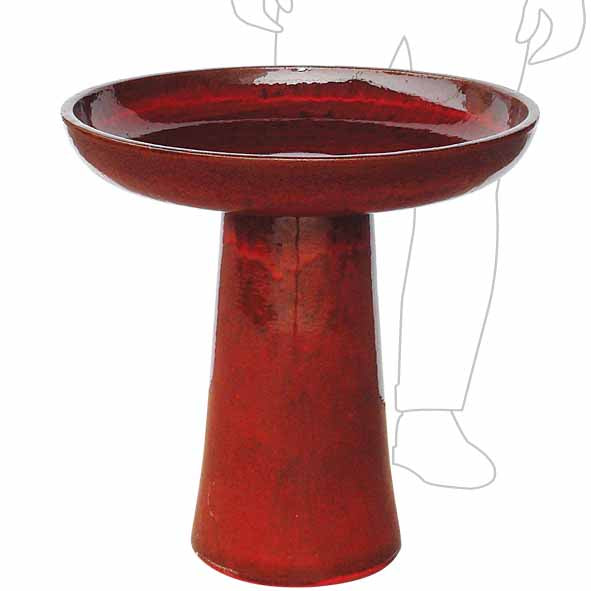 Moderno Birdbath - Red Wine