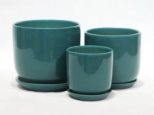 Sierra Cylinder Pot - Teal