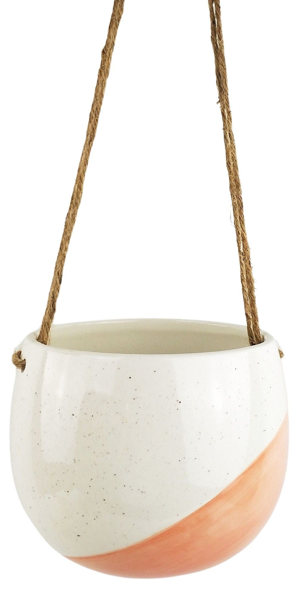 Avery Dot Round Hanging Planter Orange