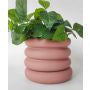 Naomi Ring Planter Pot with Saucer Rose