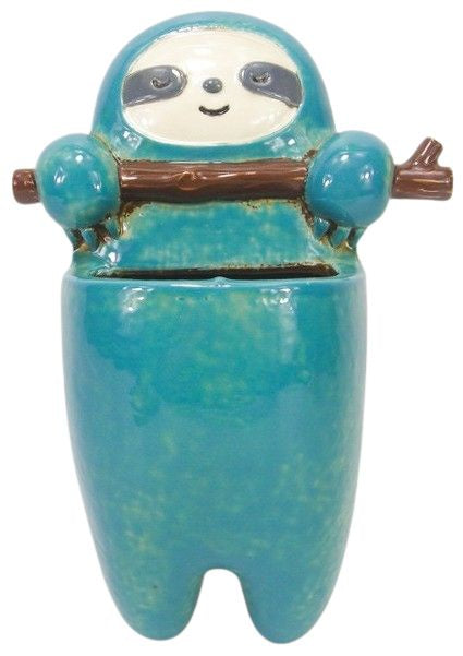 Sloth Hanging Planter Turquoise