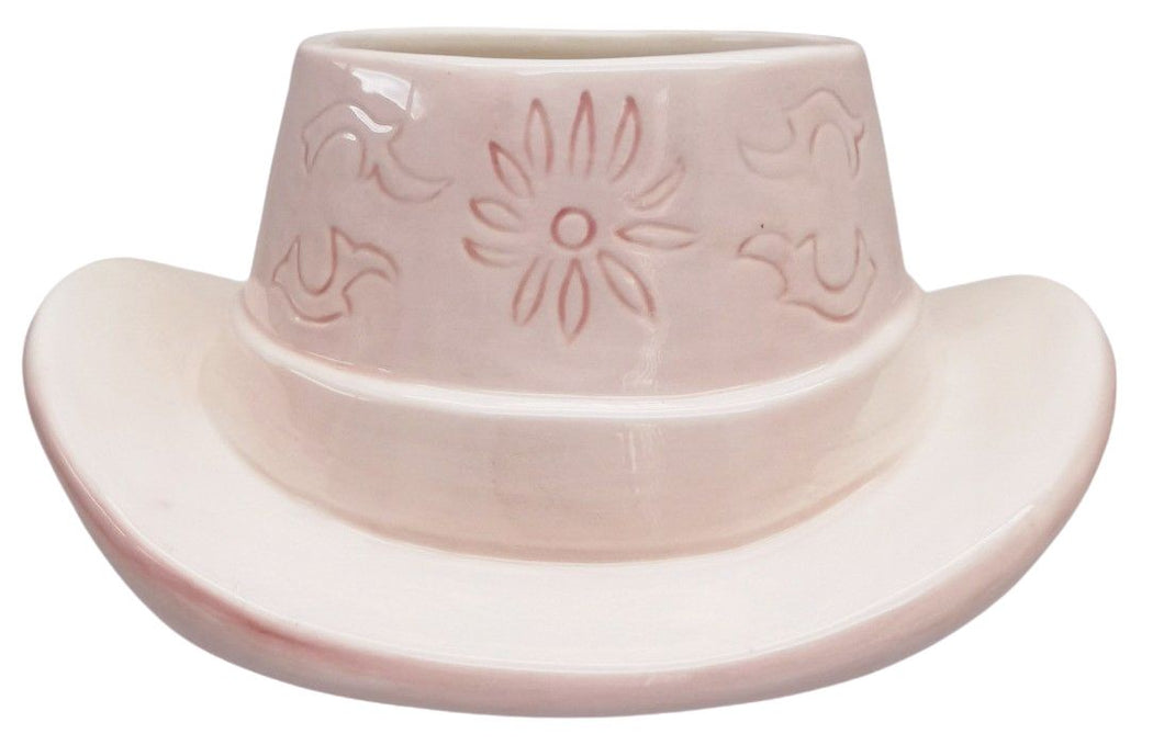 Cowboy Hat Planter Pink