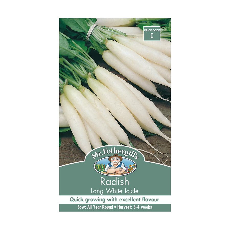 Radish 'Long White Icicle' Seeds