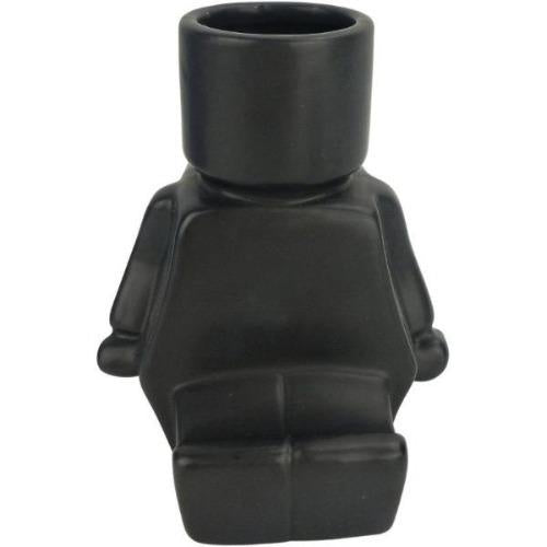 Block man planter sitting Black