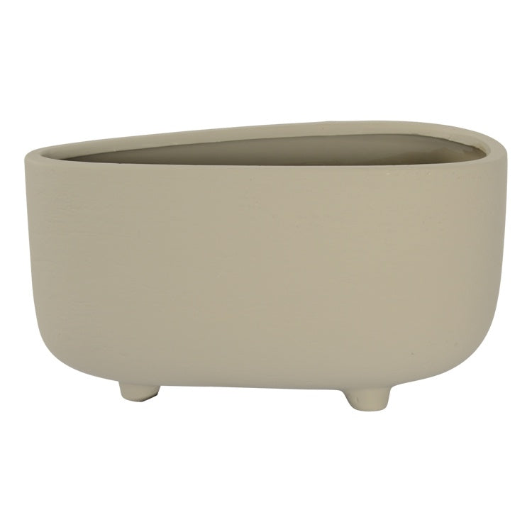 Petra Planter Pot Warm Grey