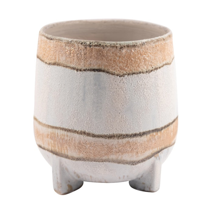 Cebu Stone Striped Fawn Cream Planter