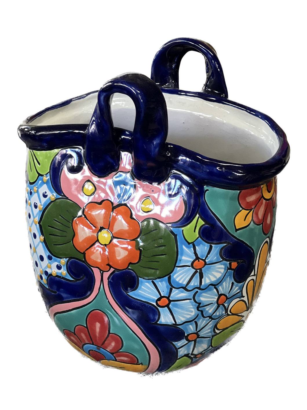 Talavera Basket Utensil Holder