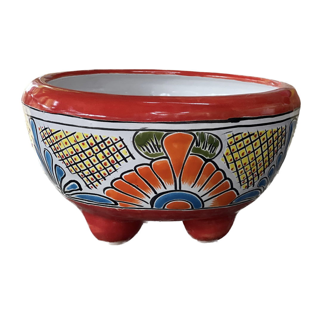 Talavera Planter with Legs 16x28