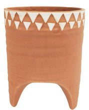 Load image into Gallery viewer, Kendall Planter with legs - orange &amp; white
