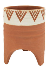 Load image into Gallery viewer, Kendall Planter with legs - orange &amp; white
