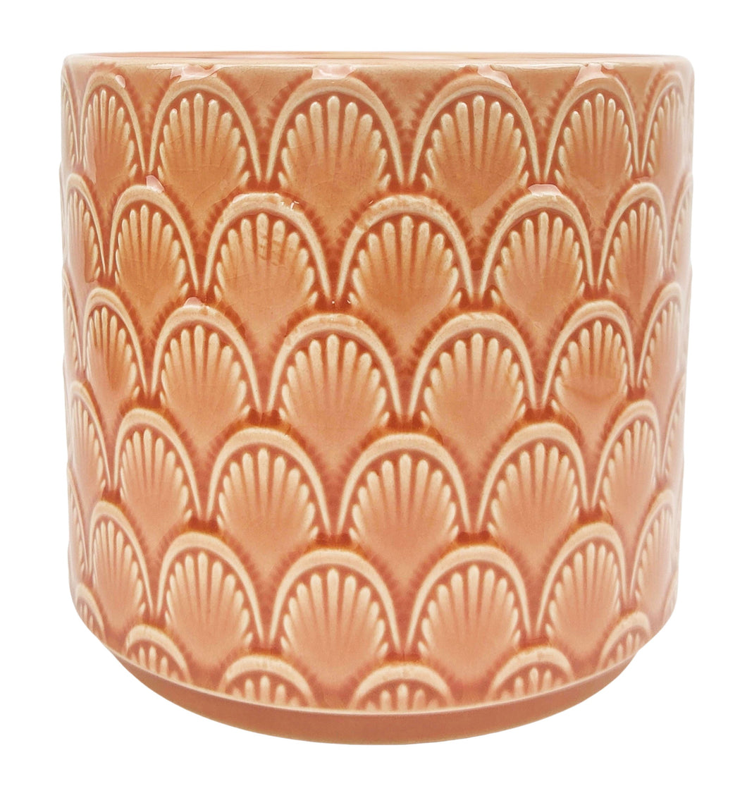 Kaycie Shell Planter Salmon