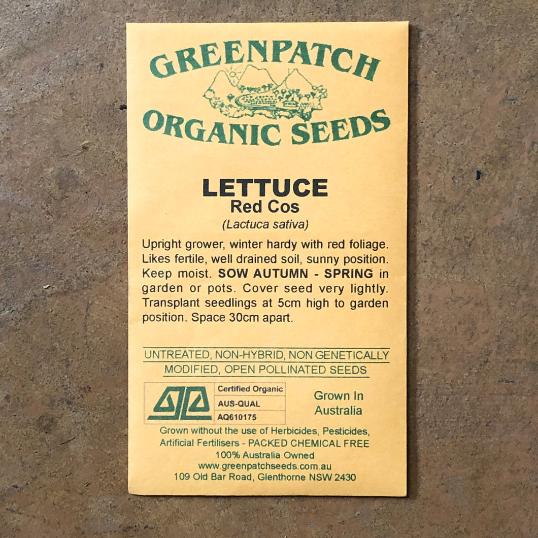 Lettuce 'Red Cos' Greenpatch Seeds