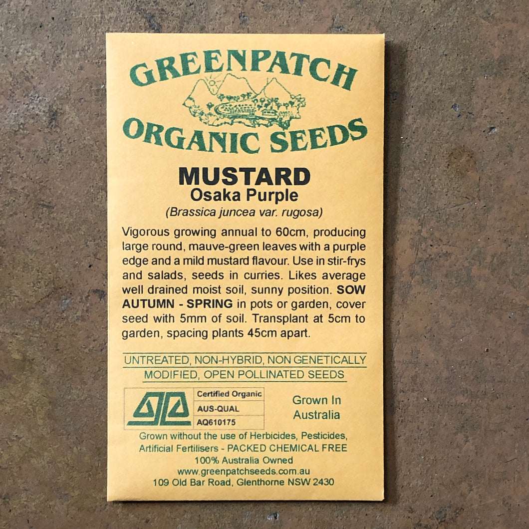 Mustard 'Osaka Purple' Greenpatch Seeds