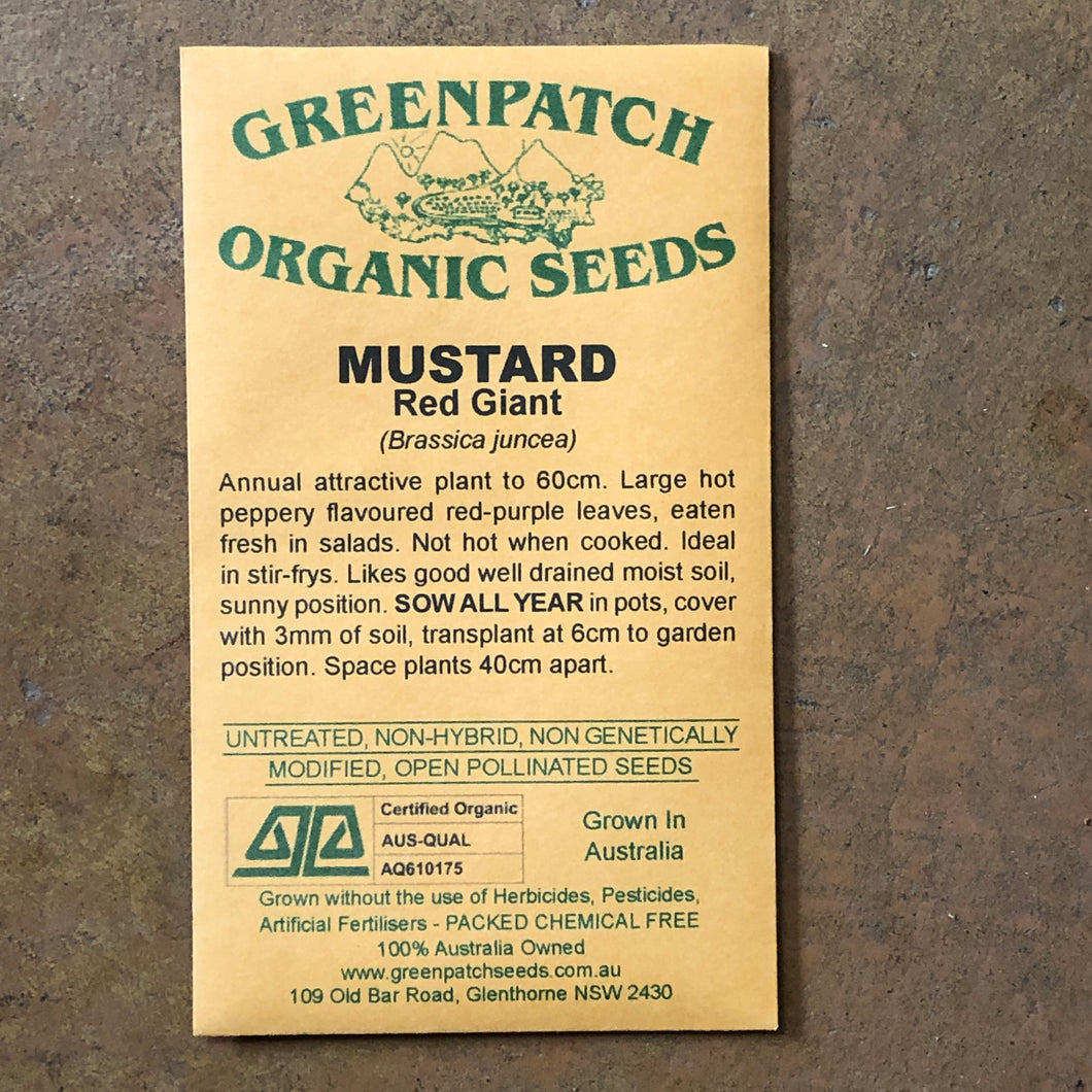 Mustard 'Red Giant' Greenpatch Seeds