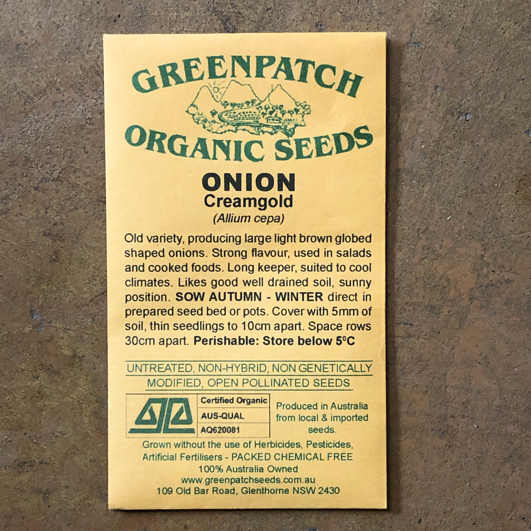 Onion 'Creamgold' Greenpatch Seeds