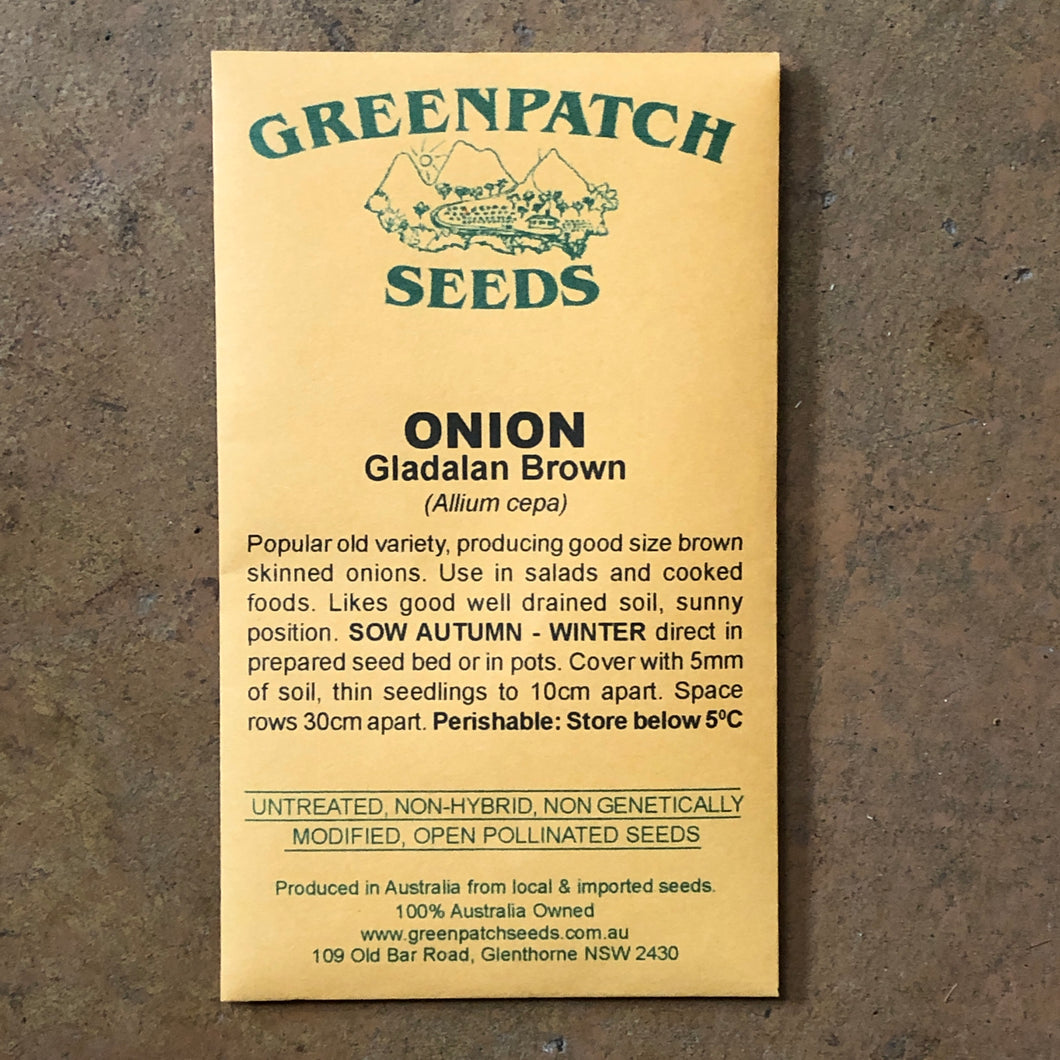 Onion 'Gladalan Brown' Greenpatch Seeds