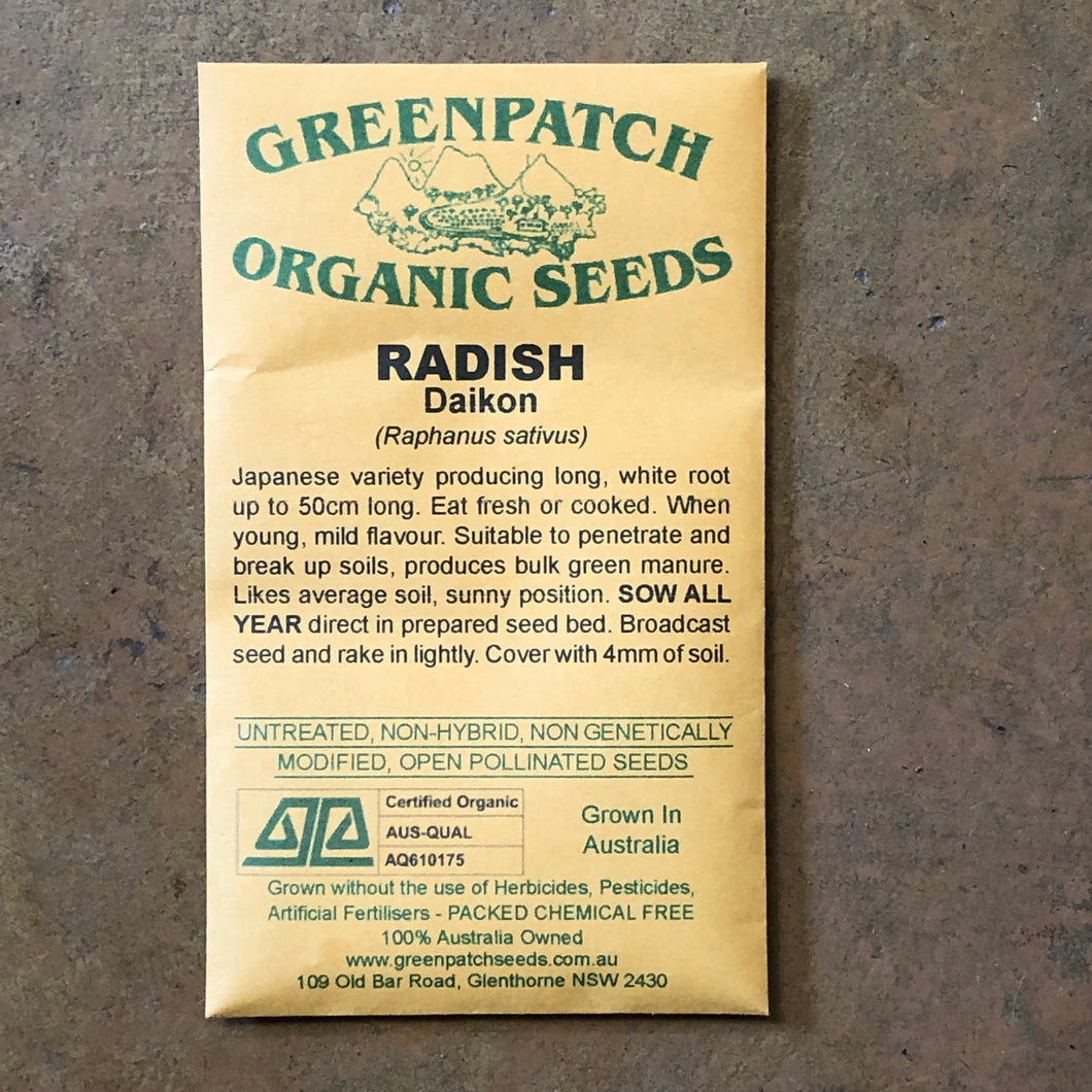 Radish 'Daikon' Greenpatch Seeds