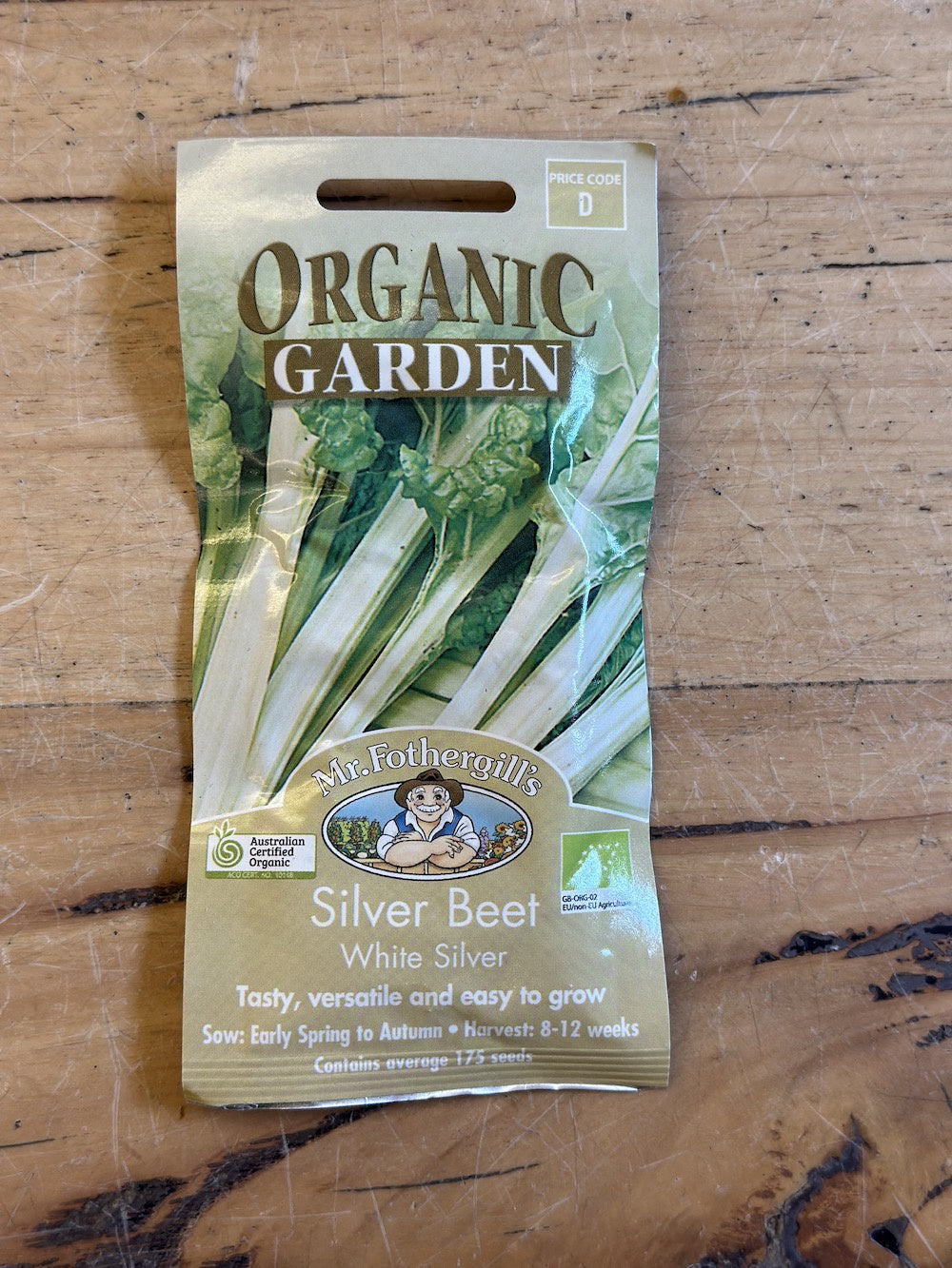 Silverbeet 'White Silver' Organic Seeds
