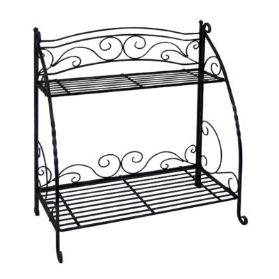 Bakers Plant Stand 2 Shelf - Black