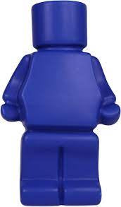 Block man planter Blue