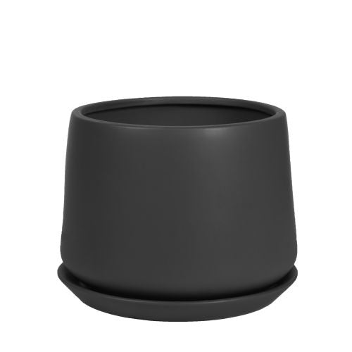 Round Taper Pot Black – Northcote Nursery