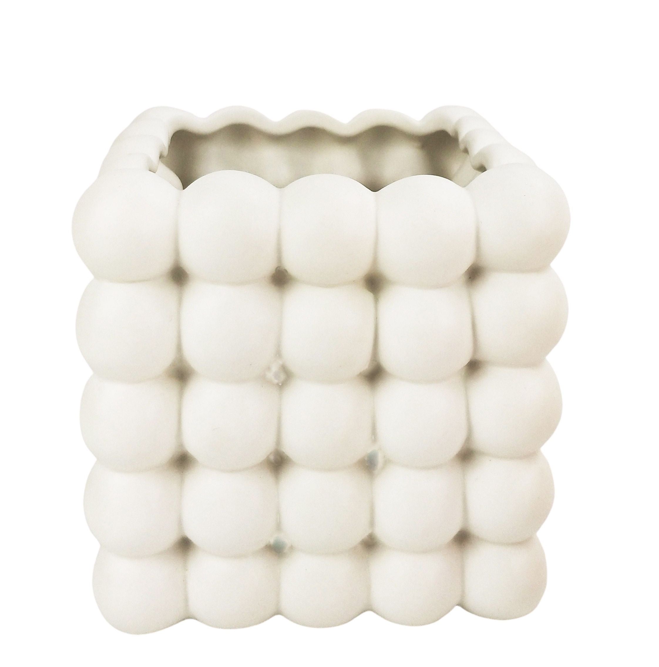Addie Bubble Planter White