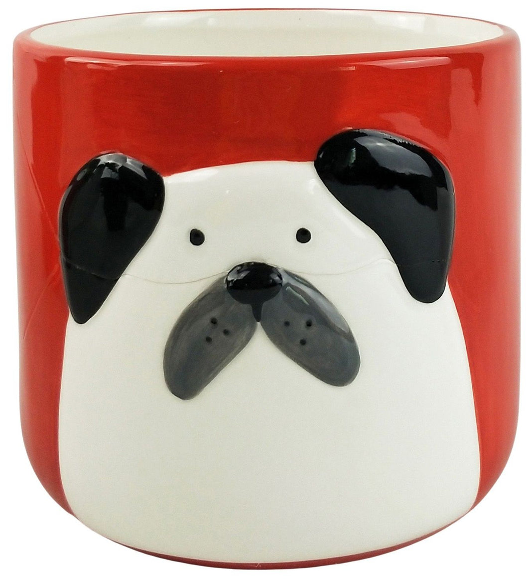 Cute Dog Planter Red